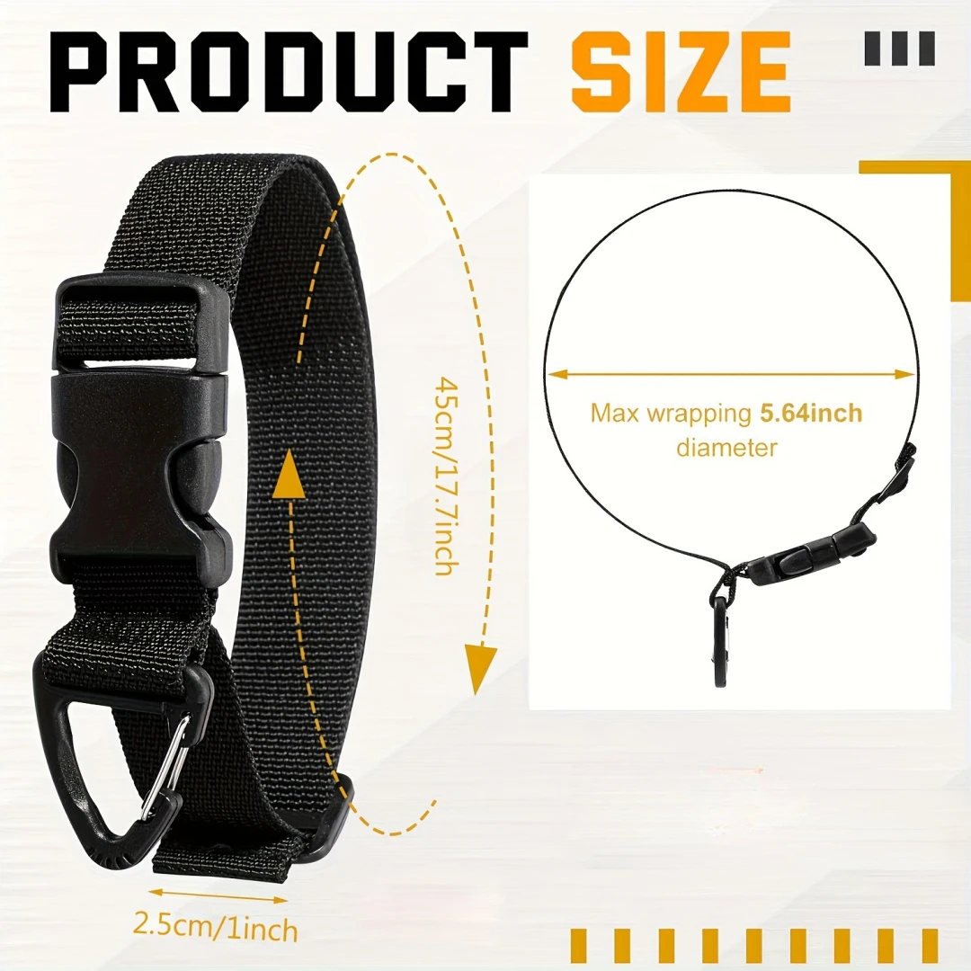 6PCS Heavy Storage Strap with Adjustable Extension Cord Equipped with Triangular Clip for Heavy Duty Storage Can Be Hung