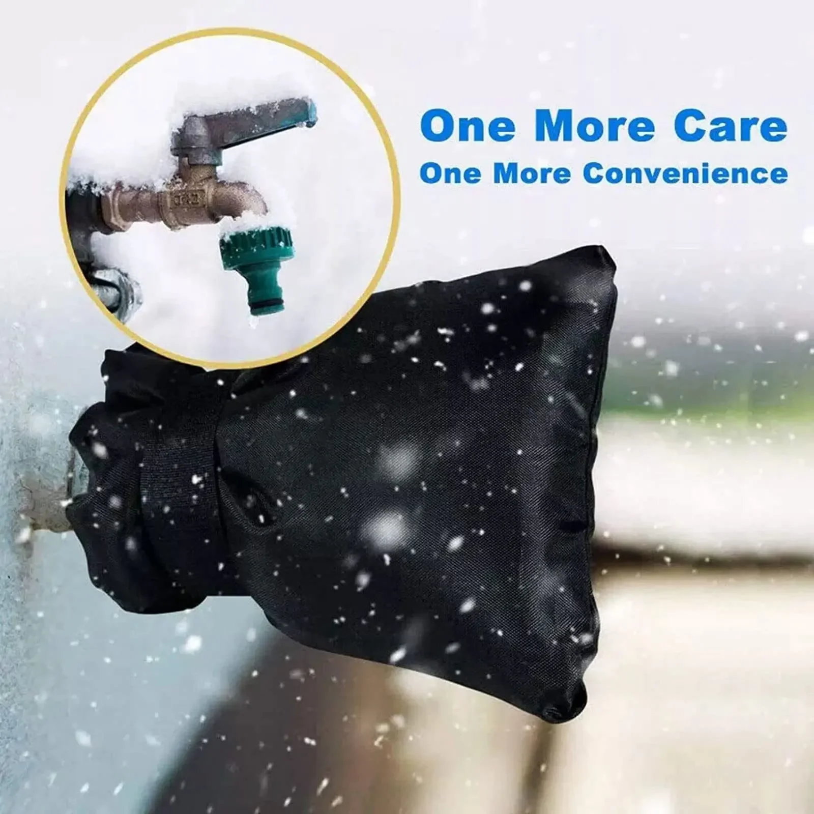 1 Pack Outdoor Faucet Covers Winter Freeze Protection Winter Reusable Faucet Insulation Cover Socks Hose Bib Covers for Winter