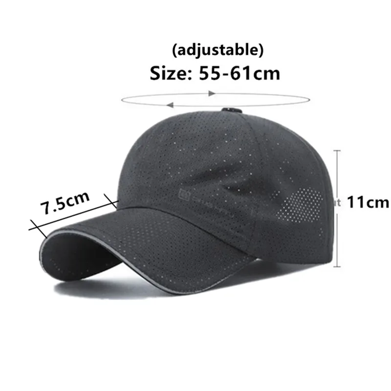 Snapback Cap Summer Men's Caps Ultrathin Sunscreen Baseball Cap Breathable Mesh Cap Golf Cap Camping Fishing Hat Women's Hats