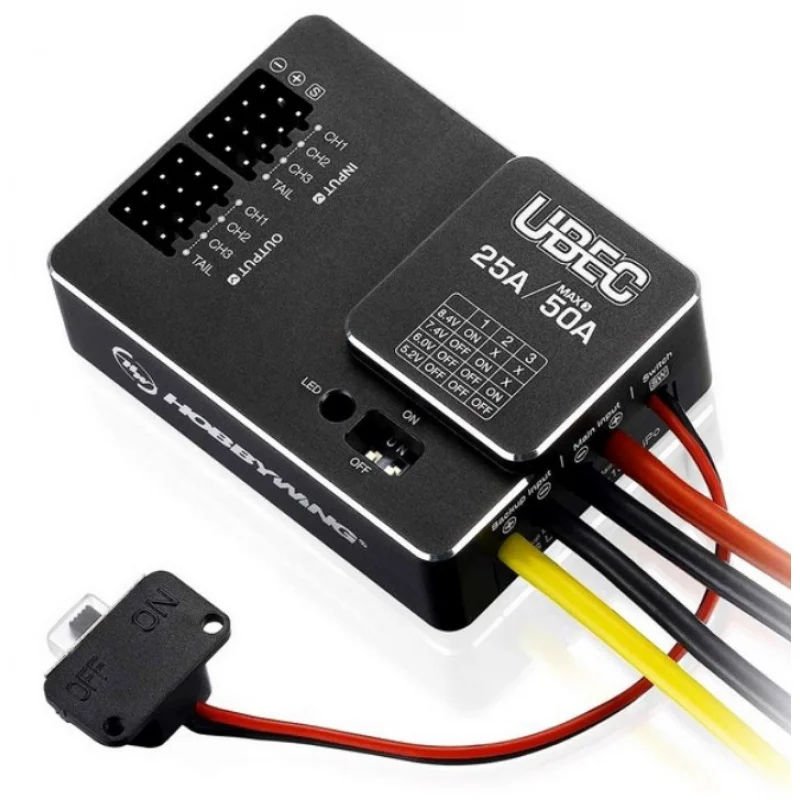 Hobbywing UBEC 25A HV 3-18S Module 25A External Switching for DIY FPV mini Quadcopter Drone