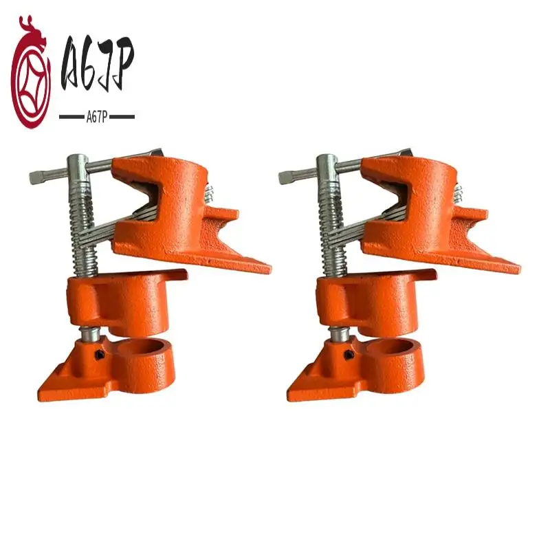 

A67P-2Pcs 1/2 Inch Pipe Clamps Metal 1/2Inch Black Tube Clamp Set Woodworking Tools Adjustable Wood Clamp For Carpenter