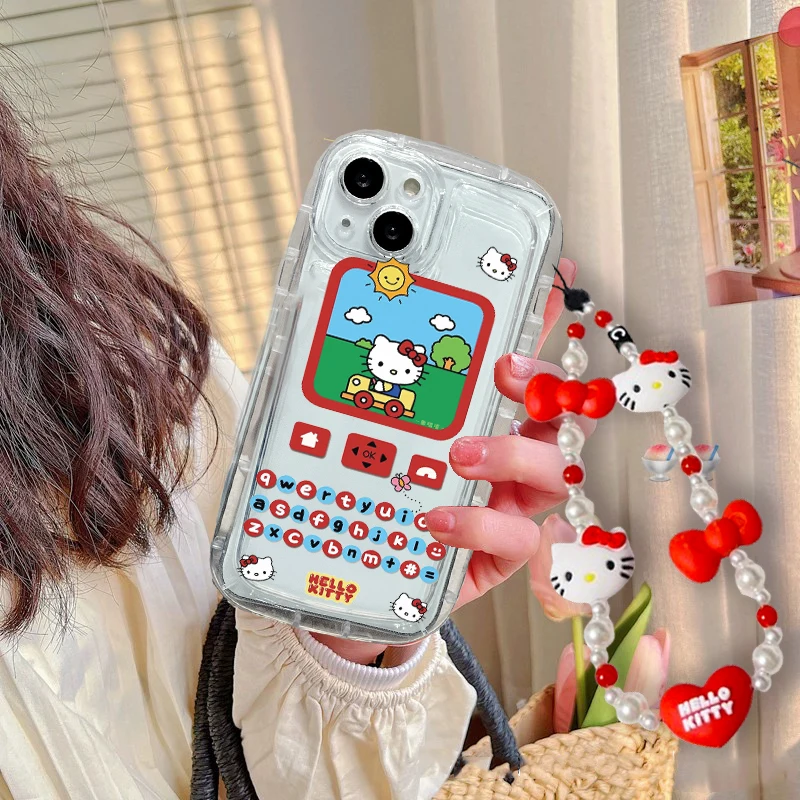 Mobile Pendant Hello Kitty Case For Redmi Note 12 10 11 9 Pro 13 10S 11S 9S 8 8i 10C 12C 9A 9C 9T Poco X5 X3 Xiaomi Mi 13T 11 Li