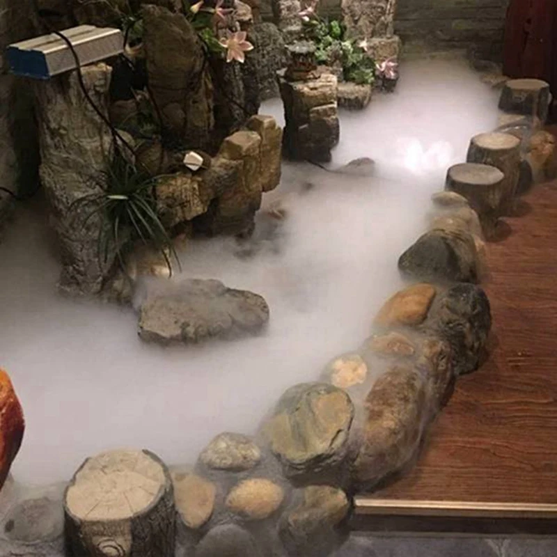 6X 12 teste Mist Maker Ultrasonic Mist Fogger umidificatore d'aria fontana d'acqua Fog Maker Machine Fogger in acciaio inossidabile