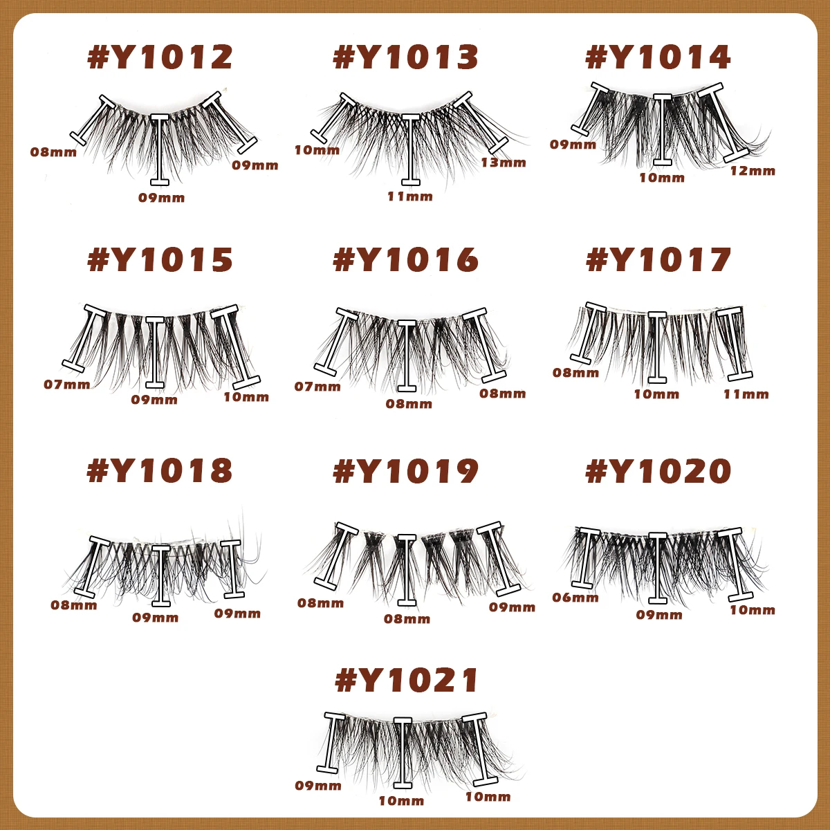Neue Halbe Wimpern Falsche Wimpern 5/10 Paar 3D Nerz-Wimpern Natürliche Wimpernverlängerung Katzenaugen-Wimpern Make-up Faux Cils Fox Lash – Detail 22