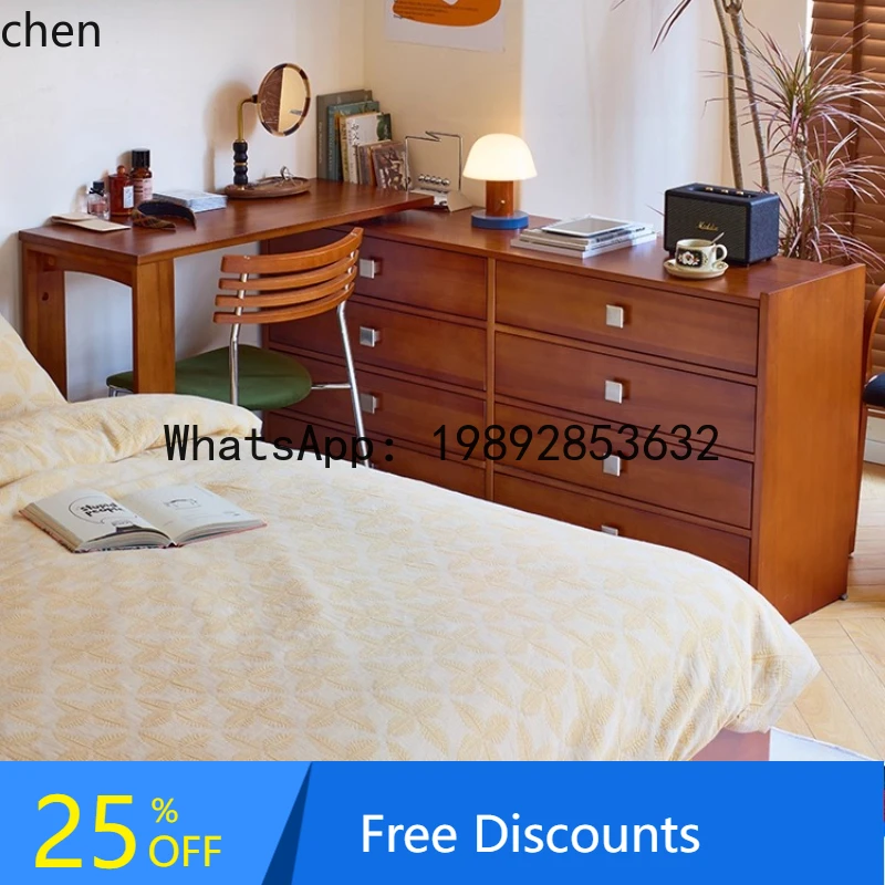 

X1 solid wood dresser chest cabinet integrated makeup table wall storage cabinet home accessories