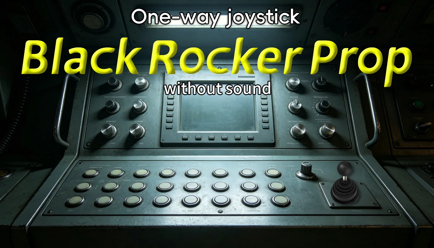 Mystery Studio Escape Room Requisiten Elektronisches Escape Room-Puzzle Schwarzer Rocker 1 Richtungssteuerung 1987 Superb – Detail 1