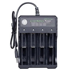 2/3/4 Slots 18650 Battery Charger USB Li-ion Portable Power Charging 4.2V 14500 16340 16650 14650 18350 Lithium Battery Chargers