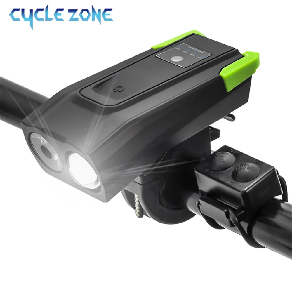 

T6 Bicycle Light Front 800 Lumen Smart Induction Cycling Bike Light with Horn USB Rechargeable LED Cycle FlashLight Bike Lamp