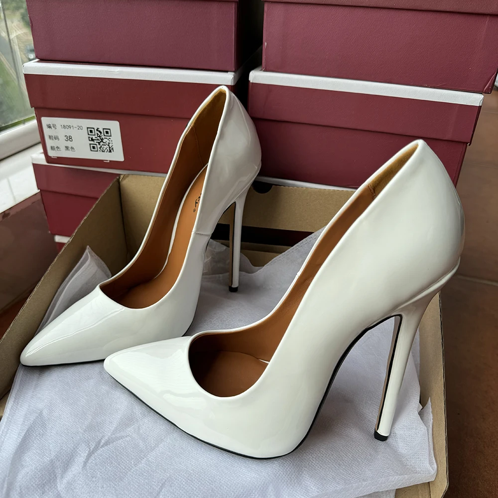 Heelgoo 14cm Extreme High Heels Sexy Stilettos Pumps White Fetish Gay Drag Queen Nightclub Cross Dresser SM Unisex Shoes Size48