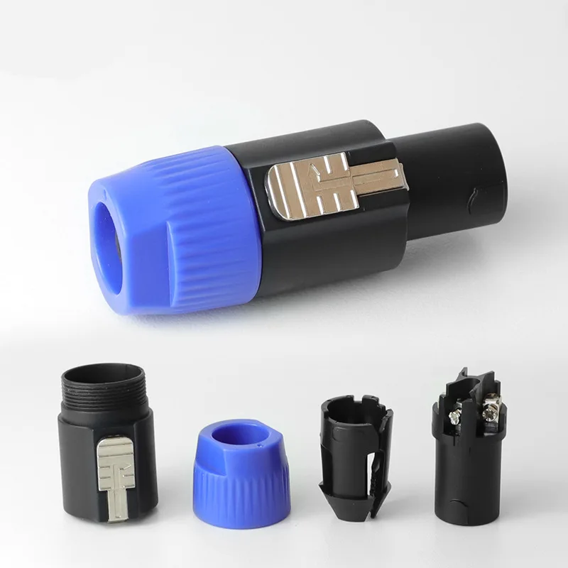 

Professional 4-Pole Speaker Plug NL4FC Ring Airline Ohm Connector XLR Connector Solderless Stage Amplifier Audio Connector