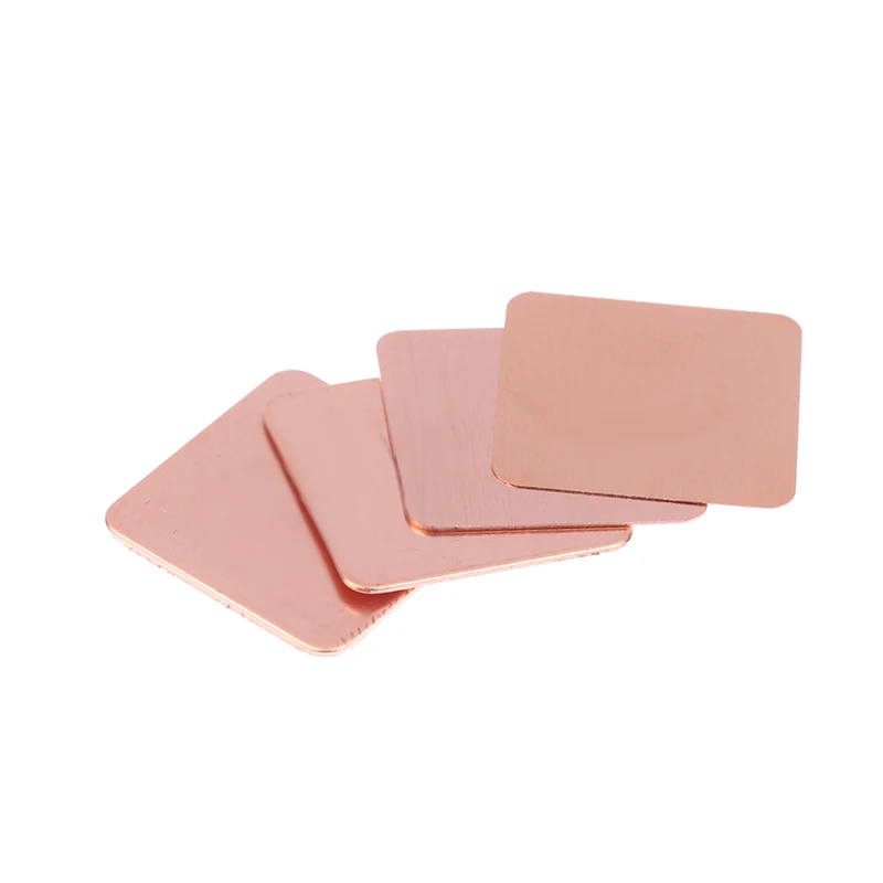 10Pcs 0.1-0.6mm Copper Thermal Pad Sheet For Laptop GPU CPU Chip Cooling Heatsink Plate Strip RAM Repair