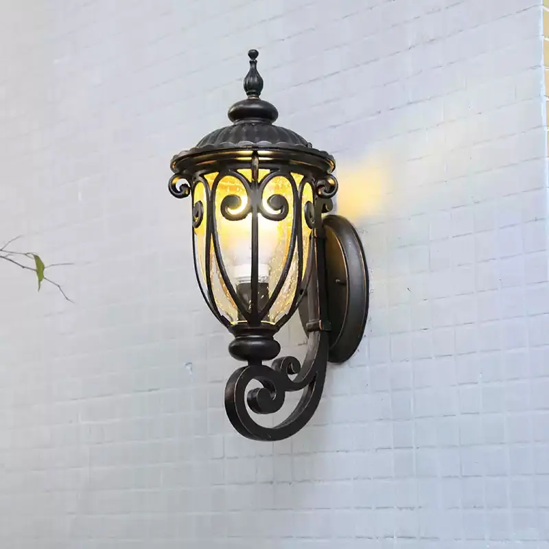 Outdoor Wall Sconce Light Europe Garden Street Lamp Yard Lighting Outside Lantern Luminarie for Balcony Villa Porch Country