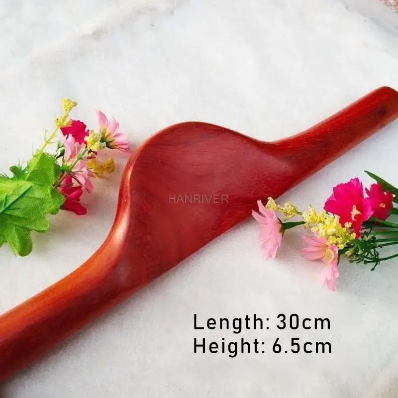 عصا كشط من الخشب الطبيعي لتدليك الكتف والرقبة والساق ولوحة غواشا ومكشطة سبا سريعة وتدليك مساحة كبيرة وتخفيف آلام الرقبة