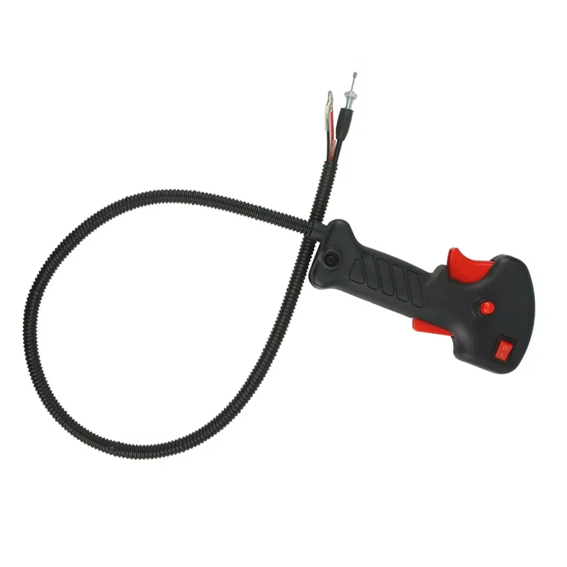 ABUL-1 pz 80 cm di lunghezza 19 mm di diametro tubi arancione trimmer decespugliatore con interruttore a maniglia cavo di attivazione dell'acceleratore