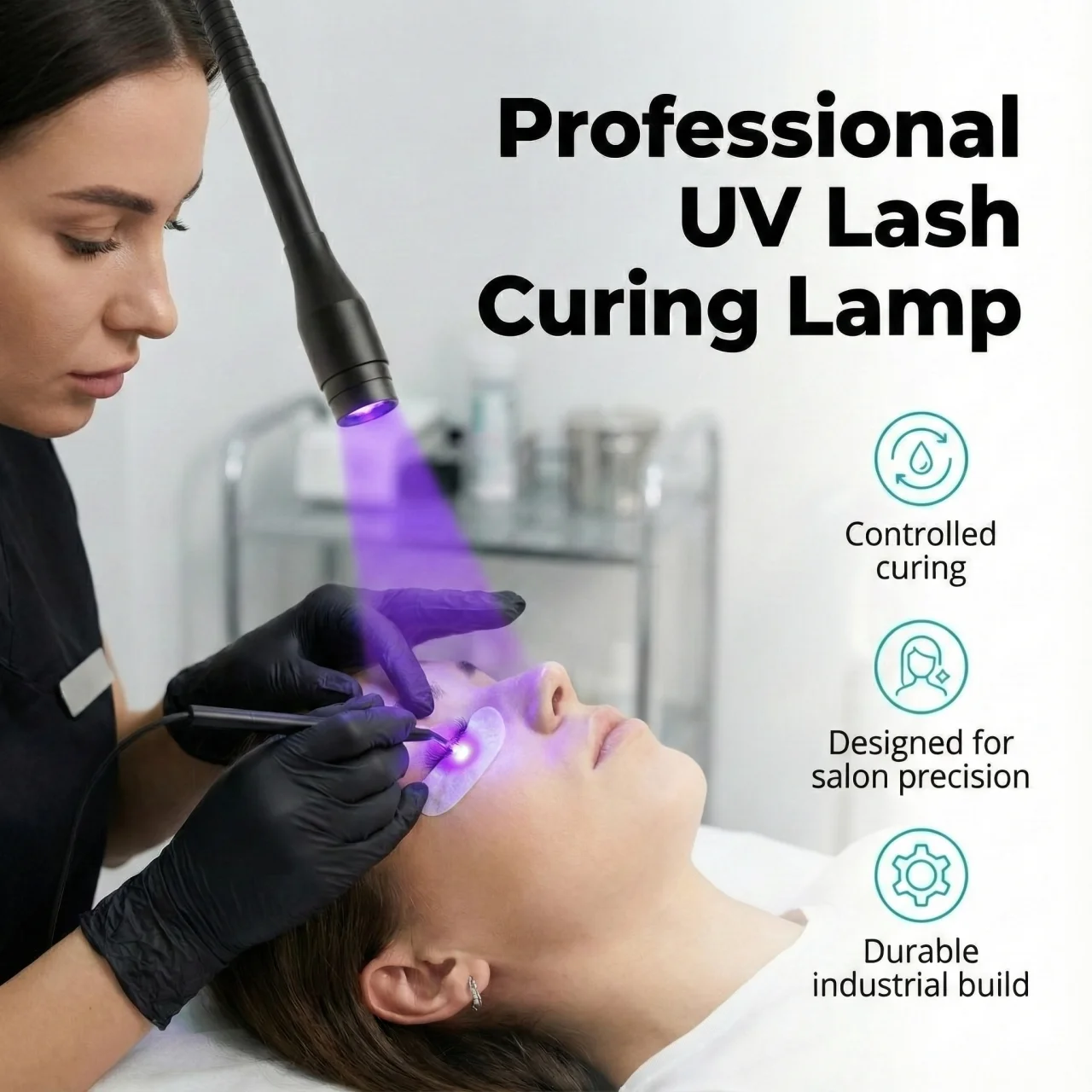 10W Lash UV Curing Lamp Floor with Foot Switch False Eyelash Extension Nail Dryer Grafting Glue Fast Curing Light
