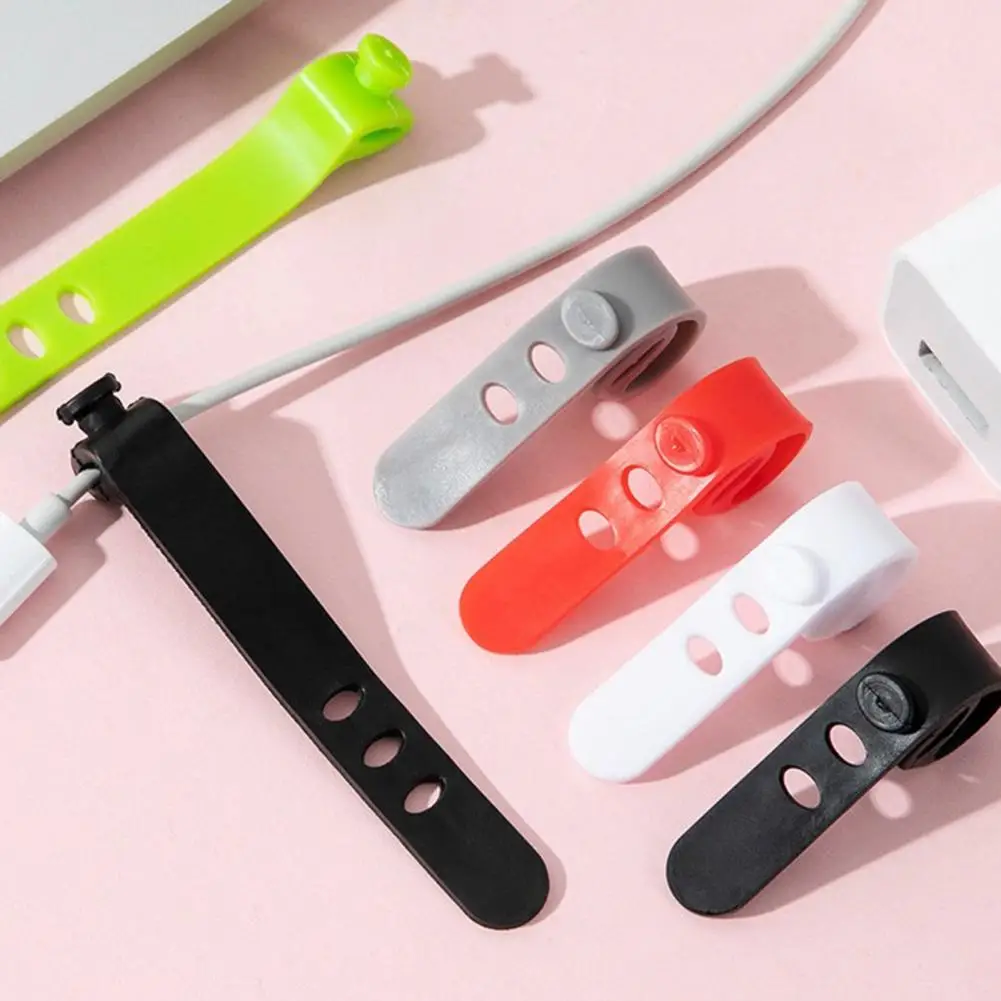 

5 шт. многоразовый органайзер для кабеля, зажим для наушников, зарядное устройство, шнур управления, держатель для хранения с 3 отверстиями, ремни для намотки шпульки линии передачи данных