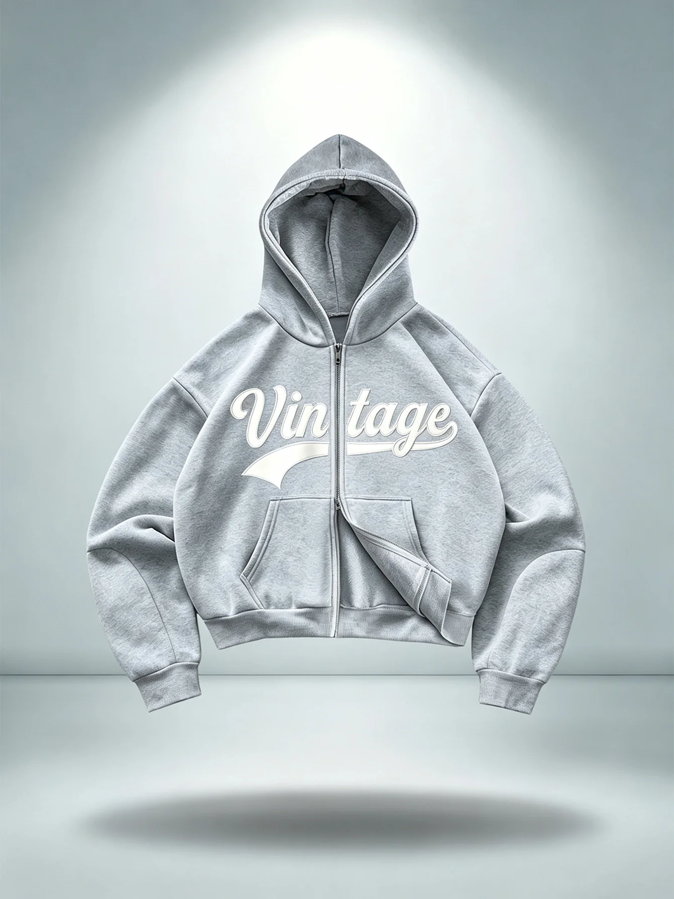 Men's Streetwear, Outdoor Music Festival, Daily Outings, Friend Gatherings, Cropped Hooded Cardigan Sweatshirt