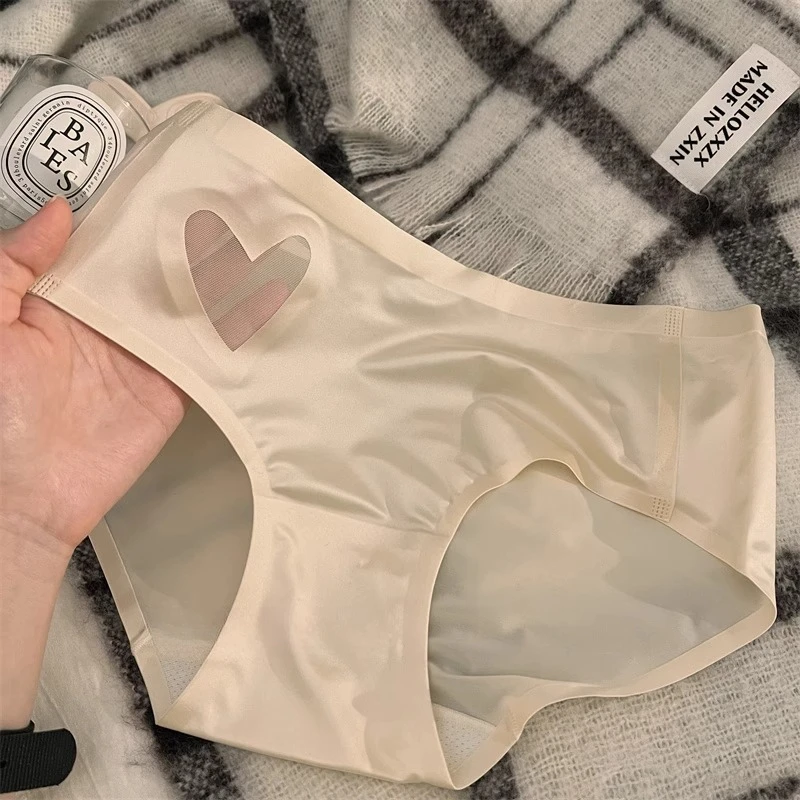 

Seamless Ice Silk Female Panties Low Waist Qucik-Dry Briefs Breathable Summer Underwear Women Sexy Femme Lingerie Soft Lencerias
