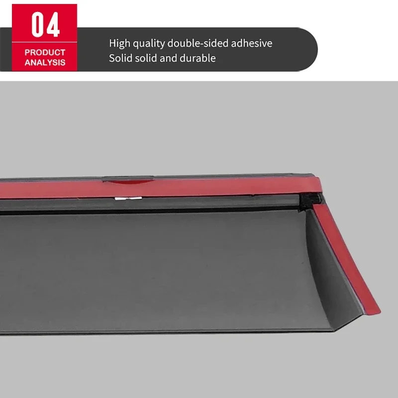 4pcs/set Car Side Window Deflectors Black Car Exterior Weather Shield for BYD Yuan Plus Atto 3 2022+