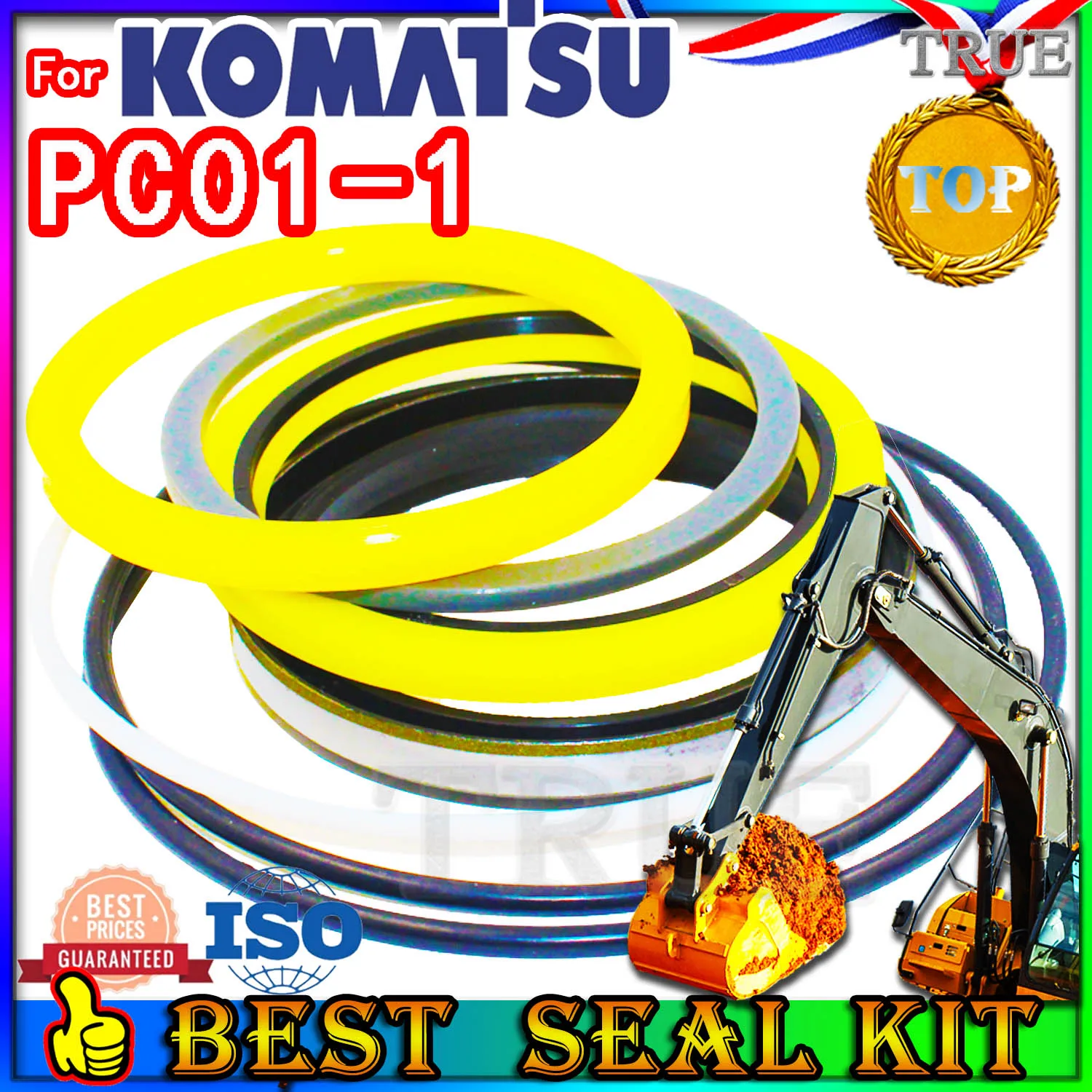 

For KOMATSU PC01-1 Oil Seal Repair Kit Boom Arm Bucket Excavator Hydraulic Cylinder PC01 1 Dust Bushing FKM High Suppliers Fix