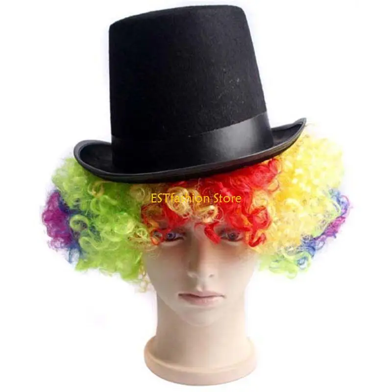 Y5GC Lustige Party Schwarzer Zylinderhut Dress Up Kutschenfahrer Viktorianische Jazzkappe für Erwachsene Kostümparty für