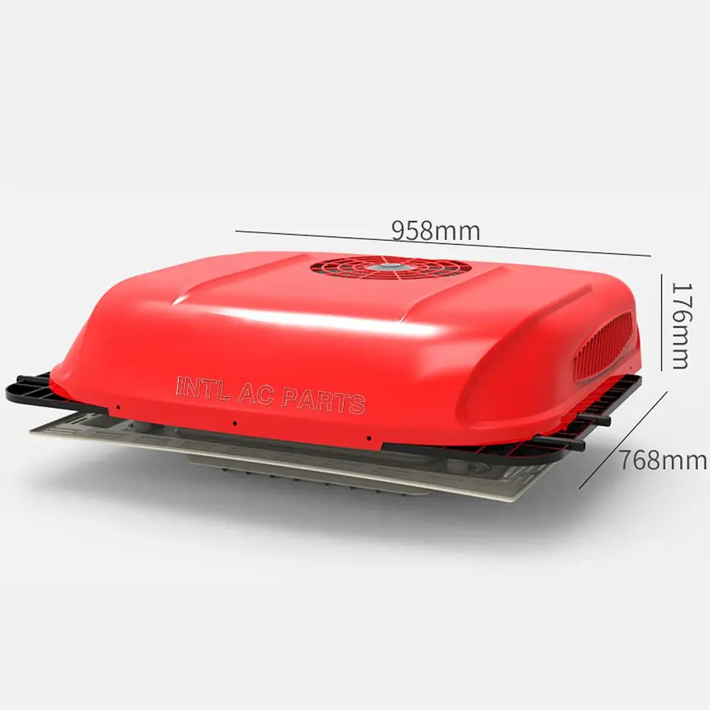 

Intelligent battery management RV truck parking air conditioner 24V Red Rated cooling capacity 2100W