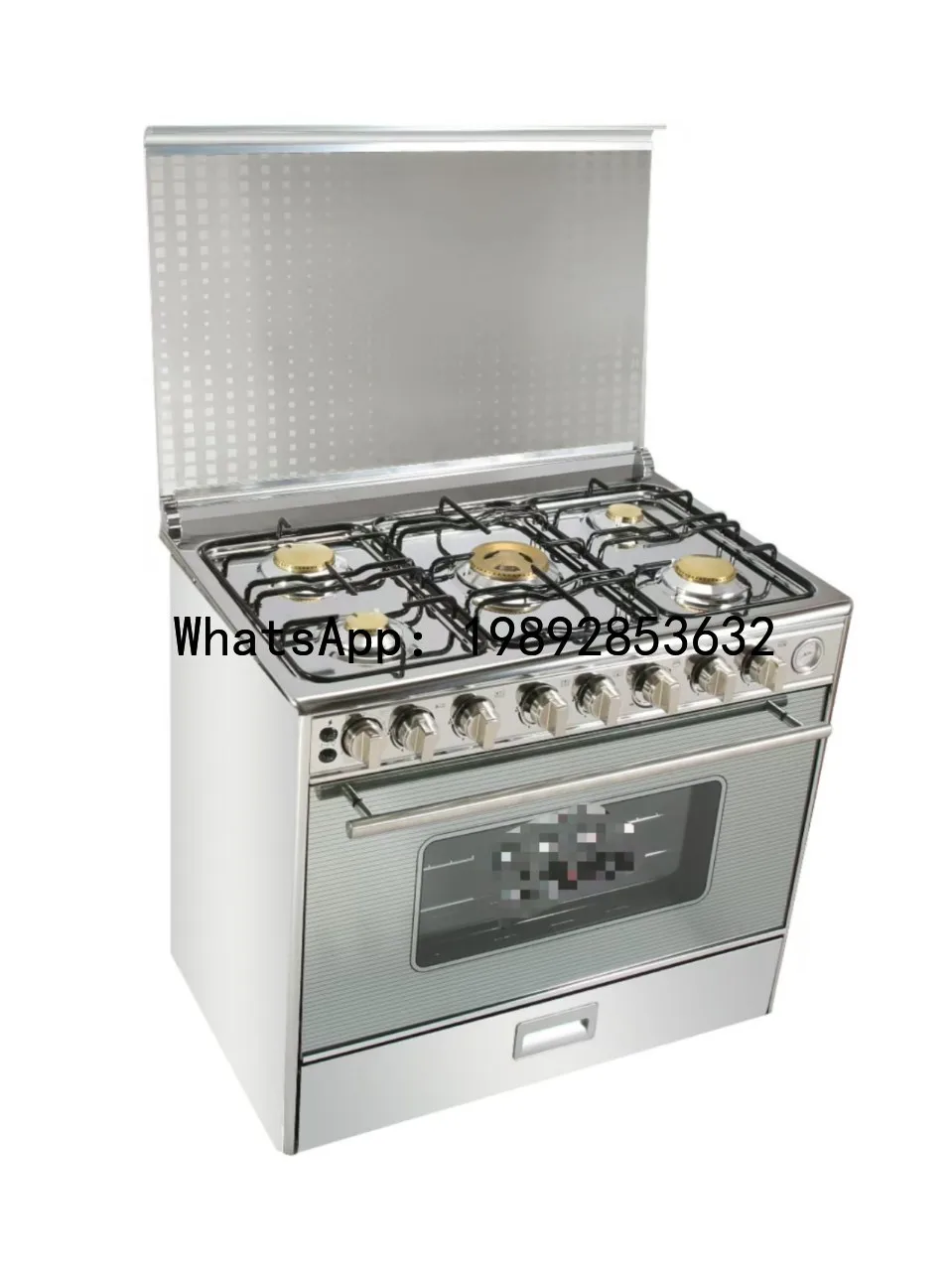 XL  900 Wide Five-Burner Gas Stove with Integrated Oven, Liquefied Gas Household Range, Freestanding Gas Oven