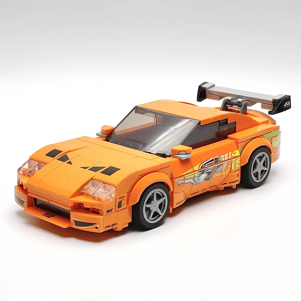 

379 шт. MOC Speed Champions Street Race Convertible, модель спортивного автомобиля, строительные блоки, кирпичи, сделай сам, креативная сборка, детские игрушки, подарки