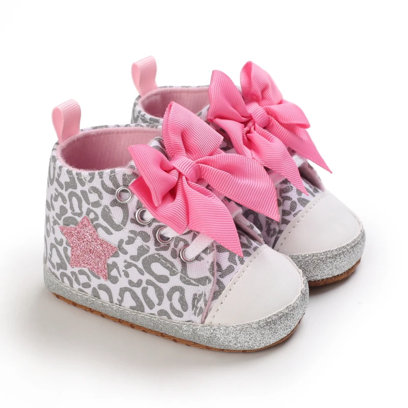 Print Star Sports Baby Canvas Classic Sneakers Newborn Baby Boys Girls First Walkers Shoes Infant Toddler Anti-slip Baby Shoes