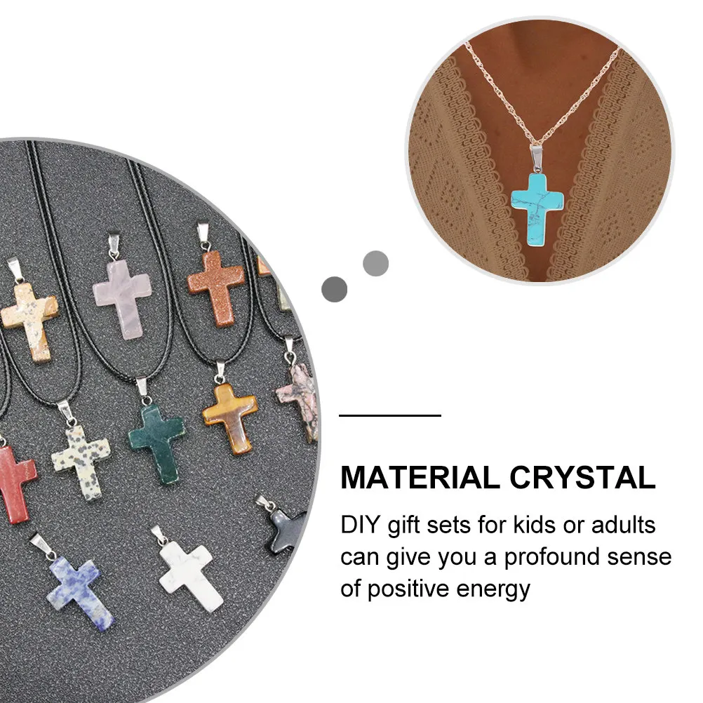 

20 шт. прочных хрустальных подвесок-крестиков для рукоделия, изготовления украшений, ожерелий, браслетов, декоративных элементов, многофункциональные подвески