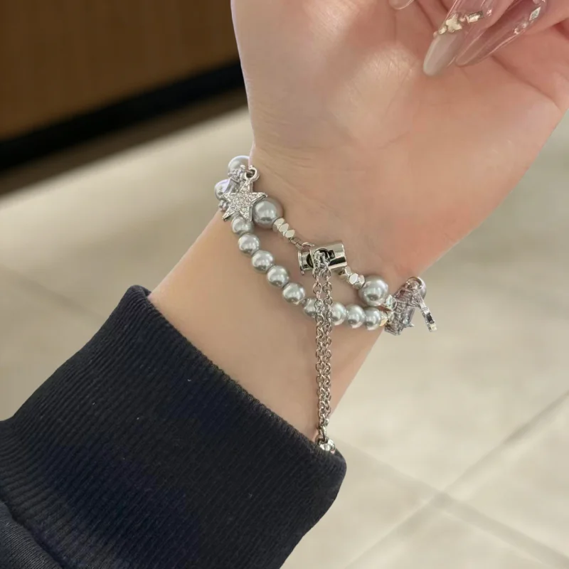 Star Moon Pearl Diamond Strap Suitable Xiaomi Band 8Pro/9Pro, For Mi Band 3/4/5/6/7, 8/8NFC/9/9NFC/10/10NFC, For Redmi Watch5/4/ view 5