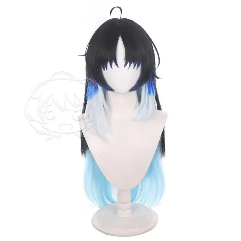 Anime Wuthering Waves Yangyang Cosplay Perücken Kostüme Kopfbedeckung 80cm Lange Simulierte Kopfhaut Dicke Gemischte Voluminöse Langhaar-Perücken – Detail 3