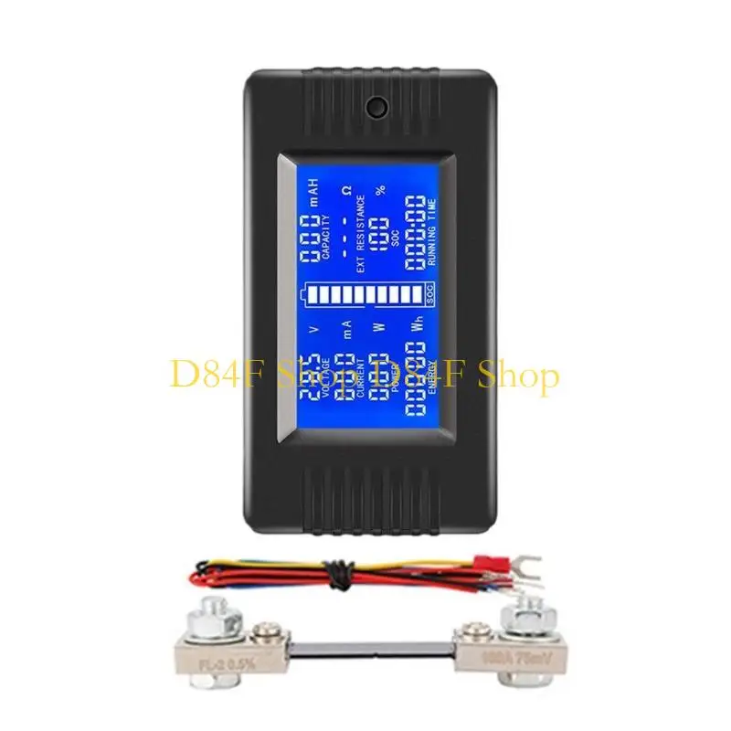 D84F Coulomb Counter Meter Battery Capacity Voltmeter Tester Meter