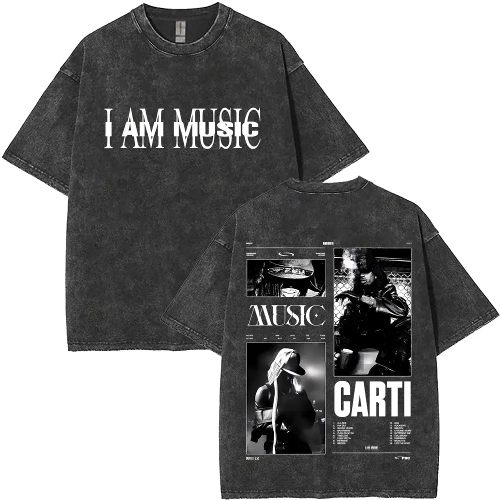 Vintage Washed Playboi Carti I AM MUSIC 2025 Album Merch T-shirt