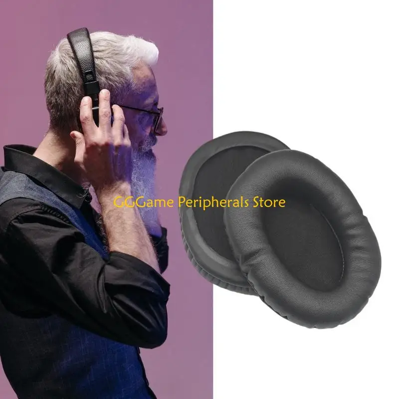 U55B Comfortabele spons-oorkussens Oorkussens Covers voor hoofdtelefoon Eiwitleer/maasmouwen voor muziekliefhebbers