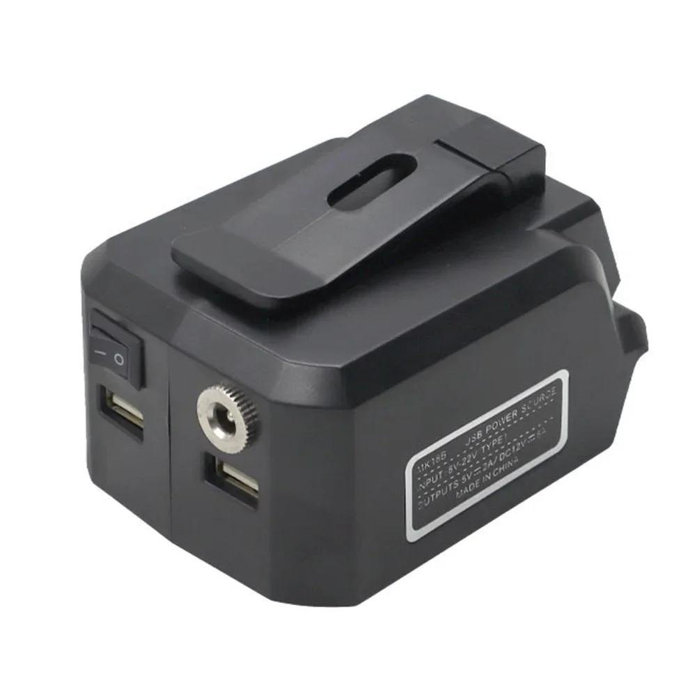 

Battery Adapter MK18B for 18V Li Ion with USB Charger and DC 12V Output Connector for Heated Jackets Fans LED Lights and More