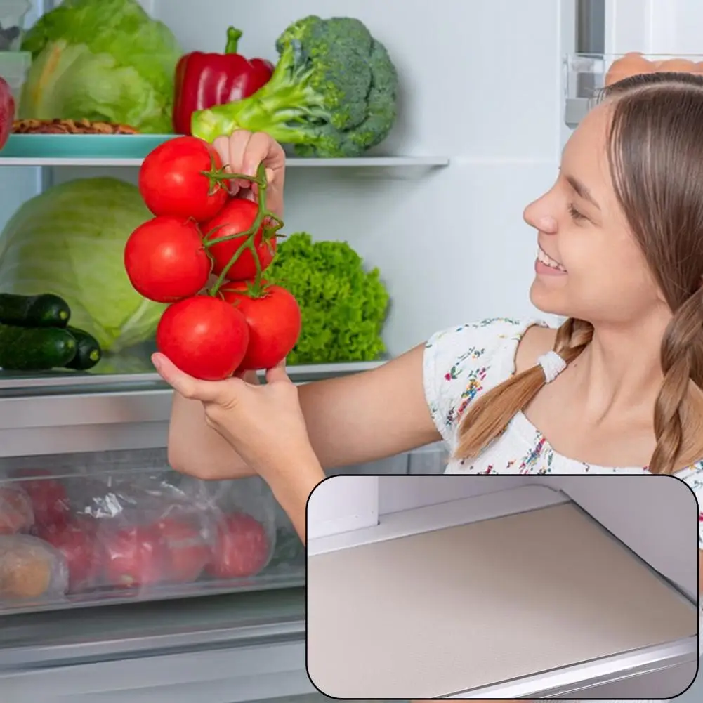 Non-slip Refrigerator Mat Non-slip Refrigerator Shelf Liners Reusable Mats for Kitchen Cabinets Glass Shelves Spill-proof