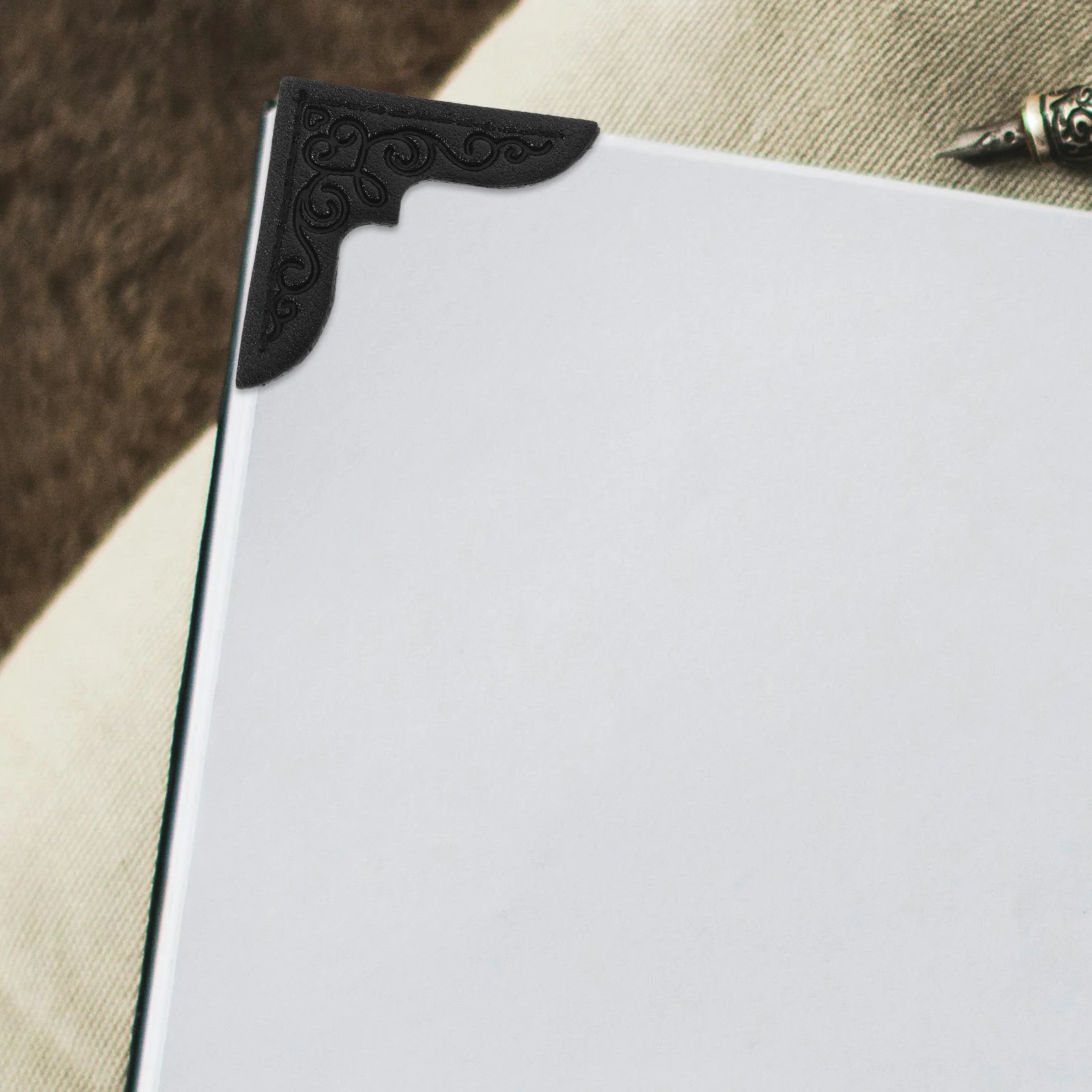 

4pcs Pu Book Corners Decorative Corner Protector For Album Notebook Scrapbook Wallet Photo Covers Lightweight Book Edge