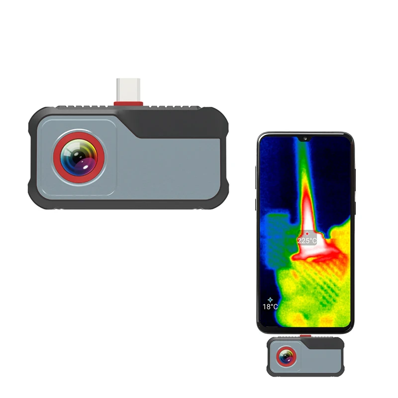 High resolution 256x192 Android thermal imaging supports ABS material Mini4k model Type-C interface
