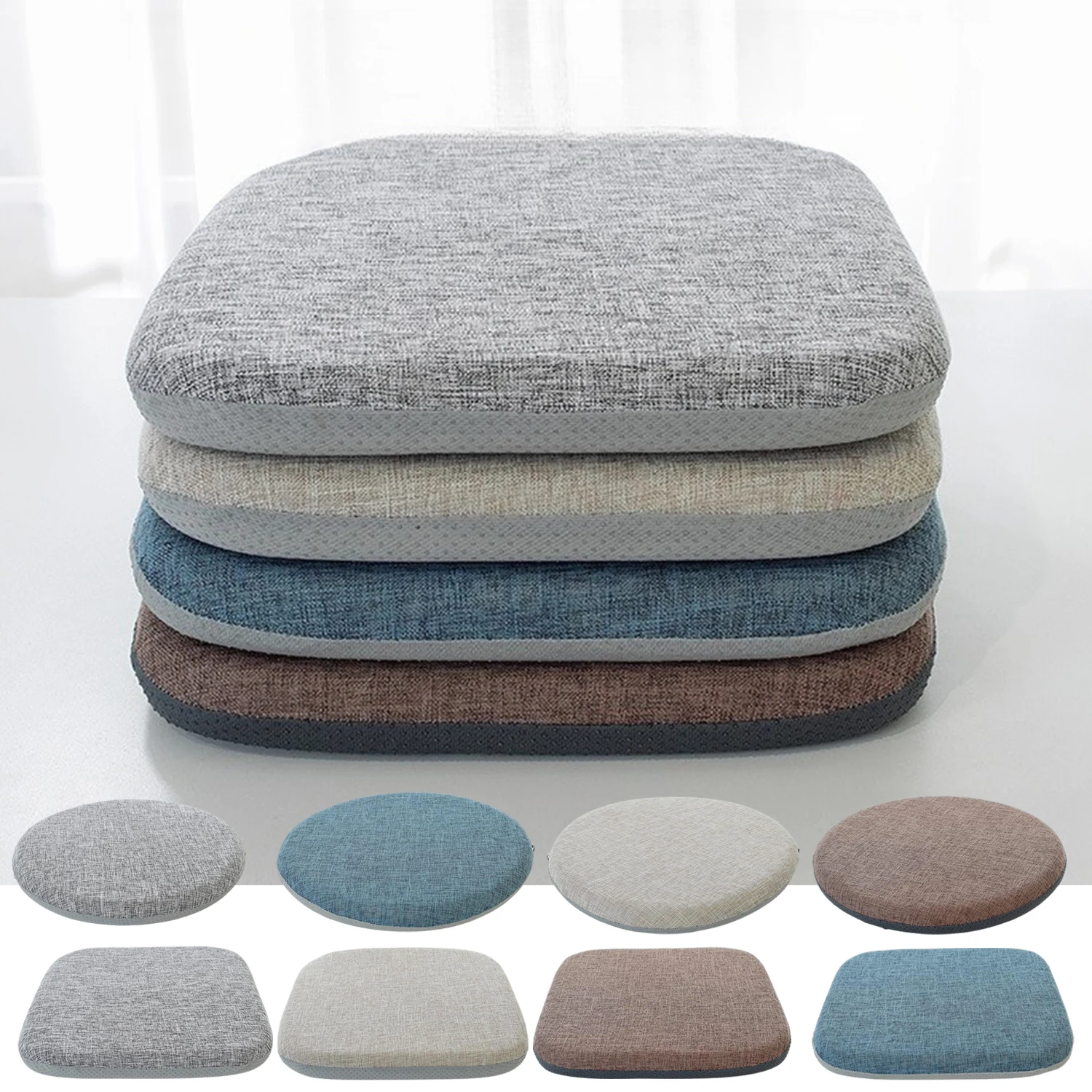 

Circular Slow Rebound Memory Foam Cushion Non Slip and Comfortable Suitable for Cars, Offices, Restaurants, and Study Chairs