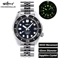 HEIMDALLR SBDX MM300 Men Watch NH35 Movement Sapphire Crystal C3 Green Luminous Automatic Mechanical Watches 300M Waterproof