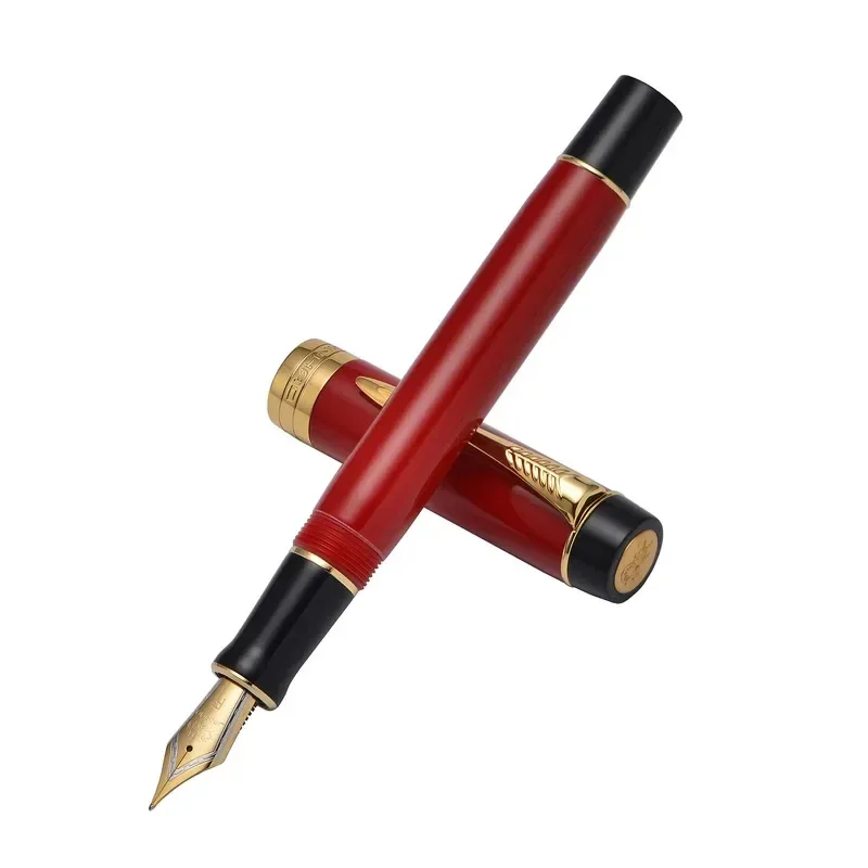 New Jinhao 100 Centennial Dark Red Resin Fountain Pen Arrow Clip EF/F/M/Bent Nib With Converter Writing Business Office Gift Ink