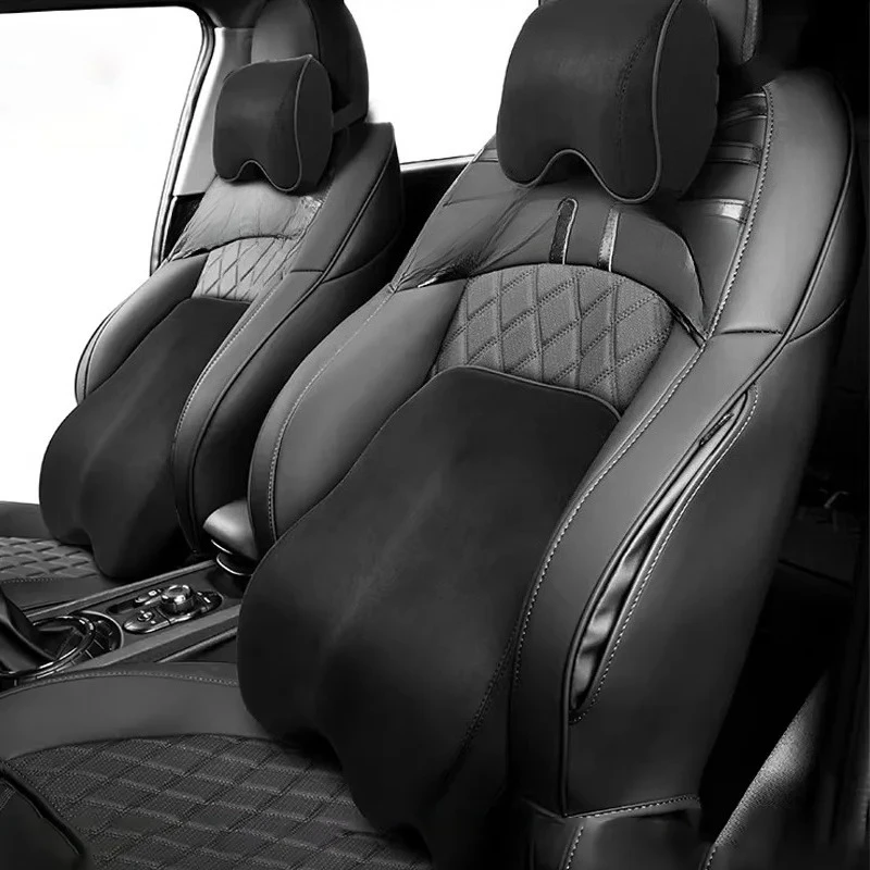 Car Suede Neck Protection Headrest Seat Lumbar Support For MINI COOPER JCW F54 F55 F56 F57 F60 R55 R56 R60 Car Interior