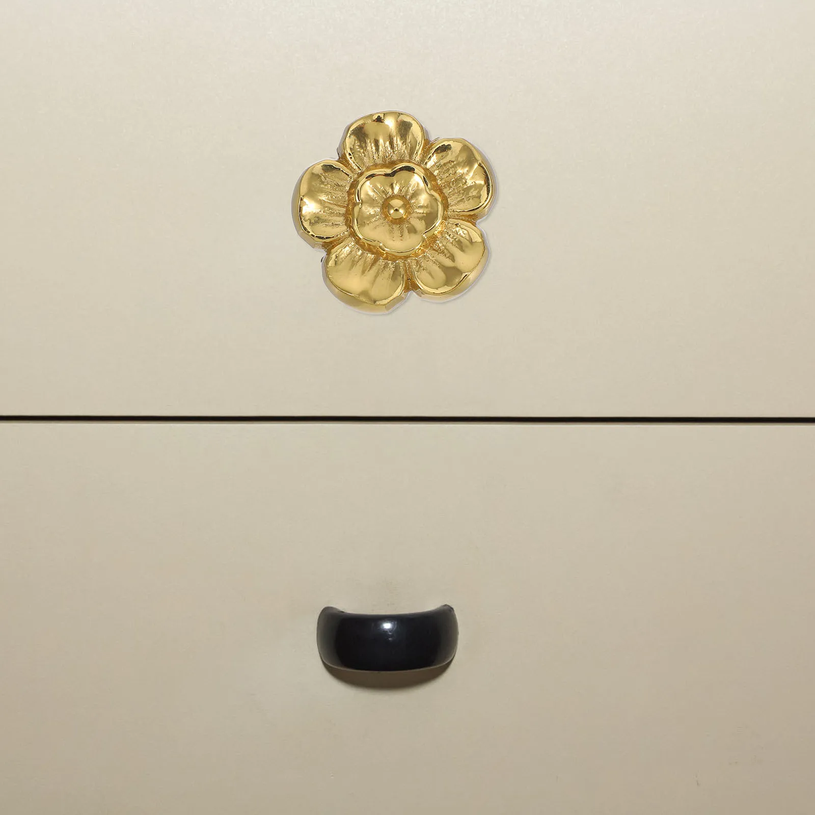 

Brass Gold Flower Drawer Knobs Vintage Brass Cabinet Pulls Decorative Wardrobe Dresser Door Pulls Kitchen Bathroom