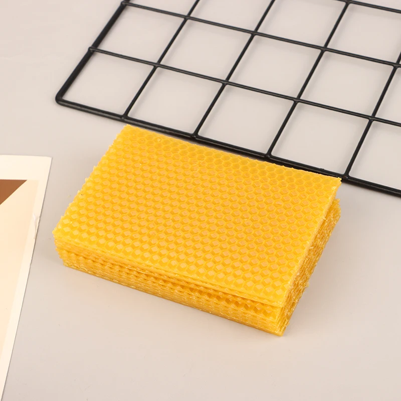 【YA】10Pcs Beeswax Sheets Candle Making Craft DIY Kits Honey Candles Bees Wax Honeycomb Beekeeping Foundation Sheets