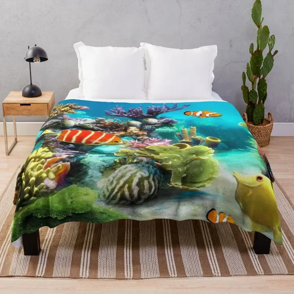 

Aquarium Throw Blanket Soft Cozy Blanket for Pet Kids Adults