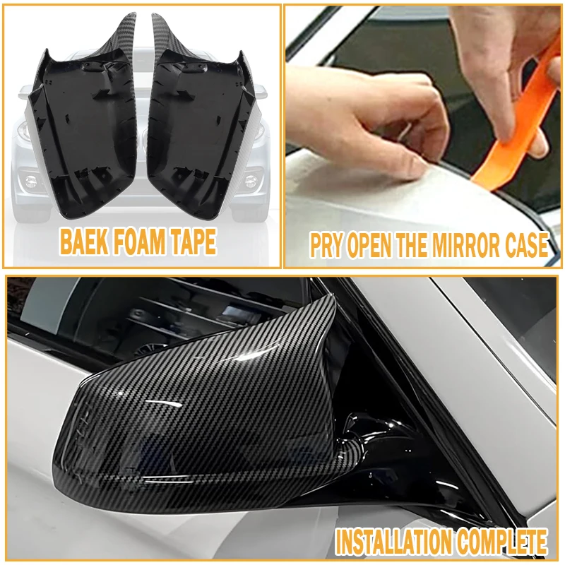 Rhyming Rückspiegelkappe Seitenspiegelabdeckung M Performance Autozubehör Passend für BMW 5er F10 F11 F18 Pre-LCI 2010-2013 – Detail 7