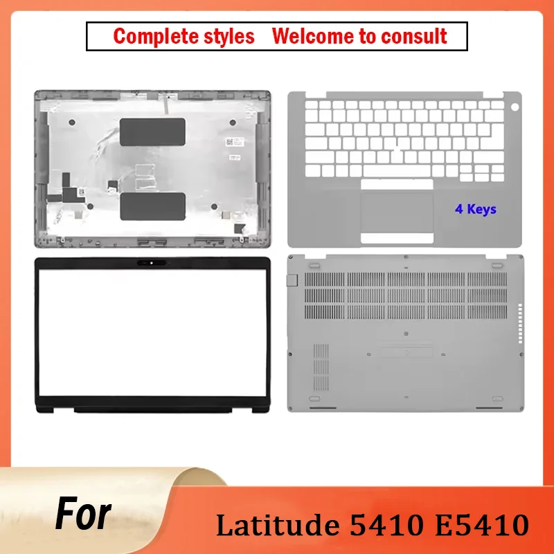 

Новый корпус для ноутбука Latitude 5410 E5410, верхний корпус с ЖК-экраном/задняя крышка/передняя панель/нижний корпус/петли 0NKPM7 00W819, серебристый