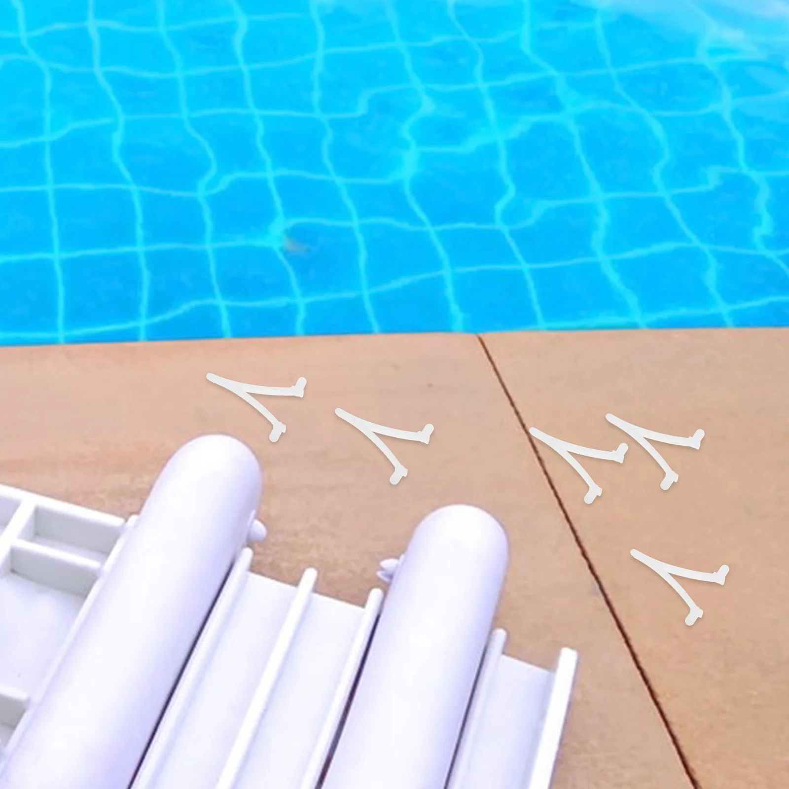 

10Pcs V Shape Pool Clip Wear Resistant Plastic Pool Cleaning Device Clip for Skimmer Brush Rake Handle Tool Attachment Fittings