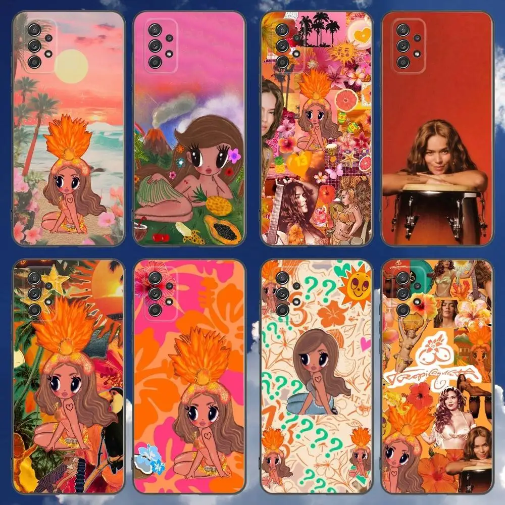

K-Karol G Tropicoqueta Phone Case For Samsung Galaxy A 91,80,73,72,71,53,52,51,22,5G Shockproof Soft Black Cover